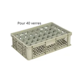 Bac pour verres 135 mm diamètre 65 mm 40 cases