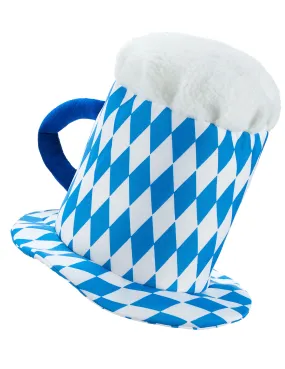 Chapeau pinte de bière en bleu et blanc adulte : Deguise-toi, achat de Accessoires
