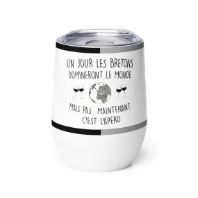 Gobelet Premium Acier Verre Vin extérieur - Humour Bretagne