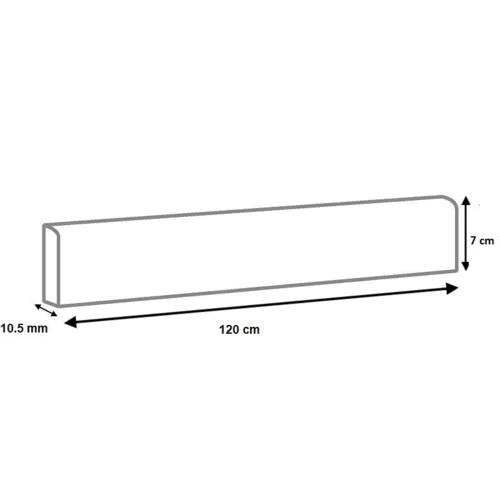 Plinthes carrelage grès cérame Country Wood Bianco 7cmx120cm